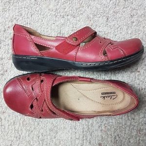 Clarks red shoes